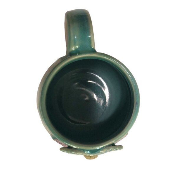 Owl Mug Handcrafted Pottery Textured Coffee Tea Artisan 12oz Ceramic Signed - Picture 2 of 7